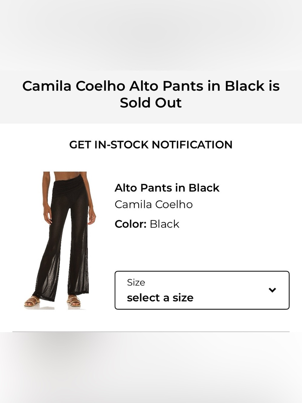 Camila Coelho | Alto Pants | Black